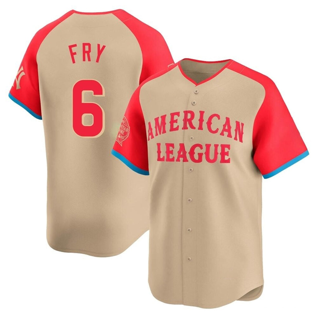 Mdoa C.Guardians #6 David Fry Player Cream American League All-Star Limited Home Stitched Jerseys