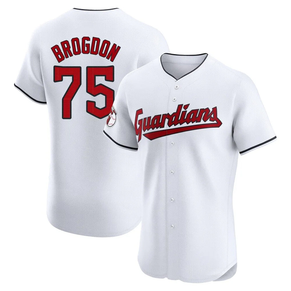 Mdoa C.Guardians #75 Connor Brogdon Player White Limited Elite Home Stitched Jerseys