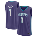 Mdoa C.Hornets #1 LaMelo Ball  Purple Fast Break Replica Player Jerseys - Statement Edition