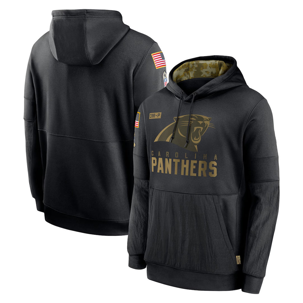 Mdoa C.Panthers Black Salute to Service Pullover Hoodies Limited Game Blank Player Stitched Jerseys