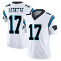 Mdoa C.Panthers #17 Xavier Legette Player White Vapor F.U.S.E. Limited Home Game Stitched Jerseys