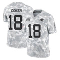 Mdoa C.Panthers #18 Jalen Coker Player Arctic Camo Salute to Service Limited Game Stitched Jerseys