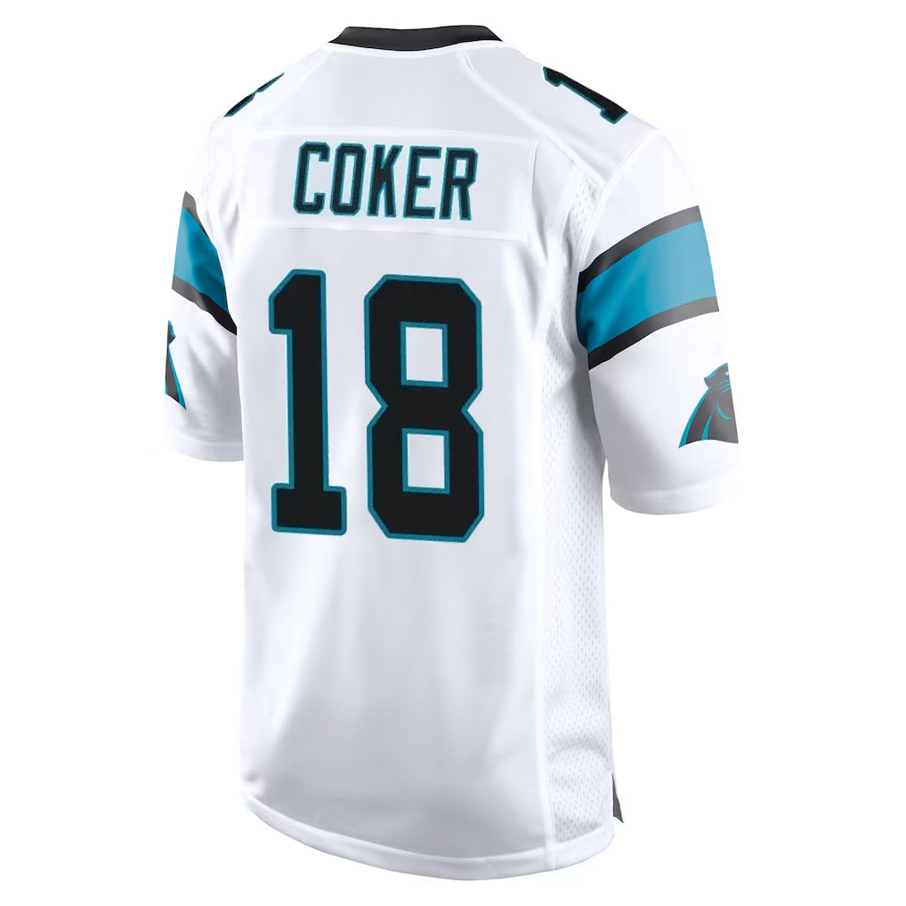 Mdoa C.Panthers #18 Jalen Coker Player White Game Stitched Jerseys