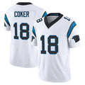 Mdoa C.Panthers #18 Jalen Coker Player White Vapor F.U.S.E. Limited Home Game Stitched Jerseys