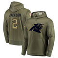 Mdoa C.Panthers #2 Michael Jackson Player Olive Salute to Service Hoodies Stitched Jerseys