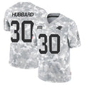 Mdoa C.Panthers #30 Chuba Hubbard Player Arctic Camo Salute to Service Limited  Jerseys