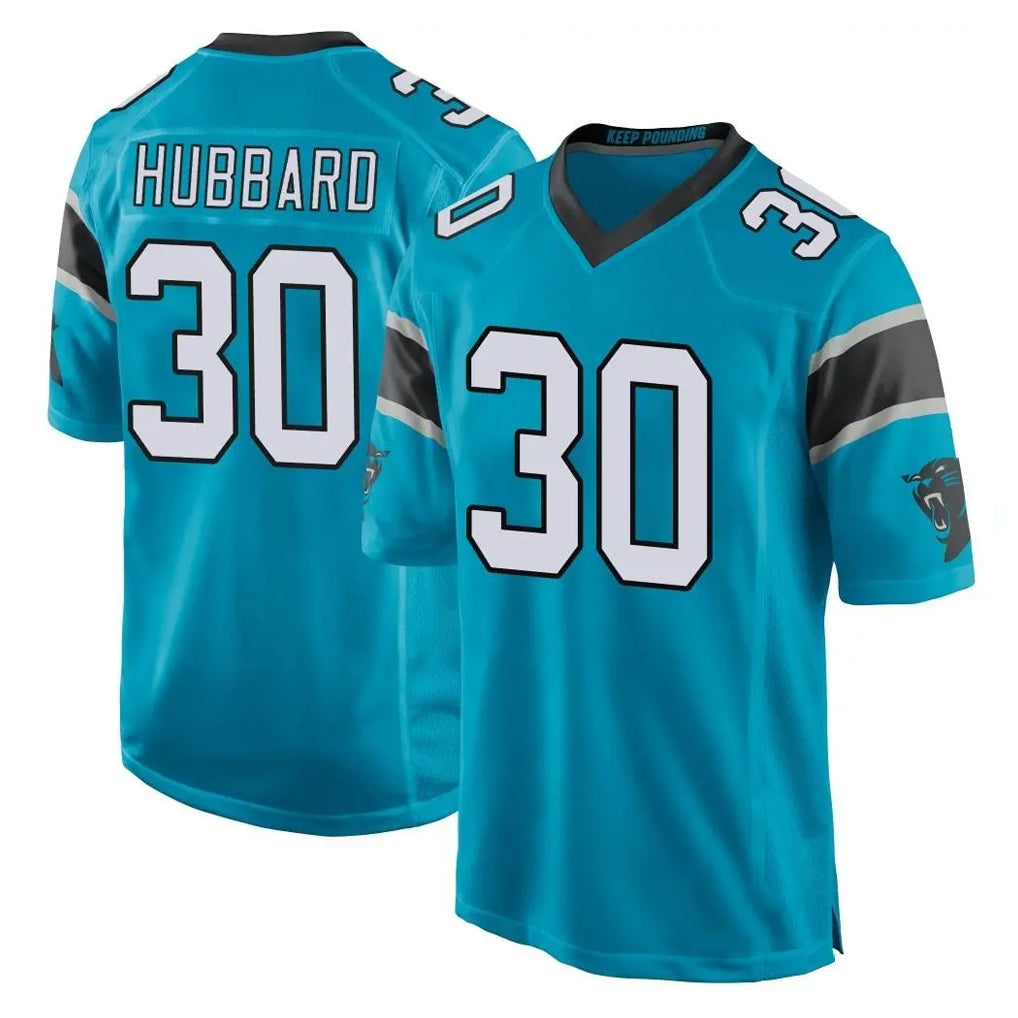 Mdoa C.Panthers #30 Chuba Hubbard Player Blue Game Stitched Jerseys