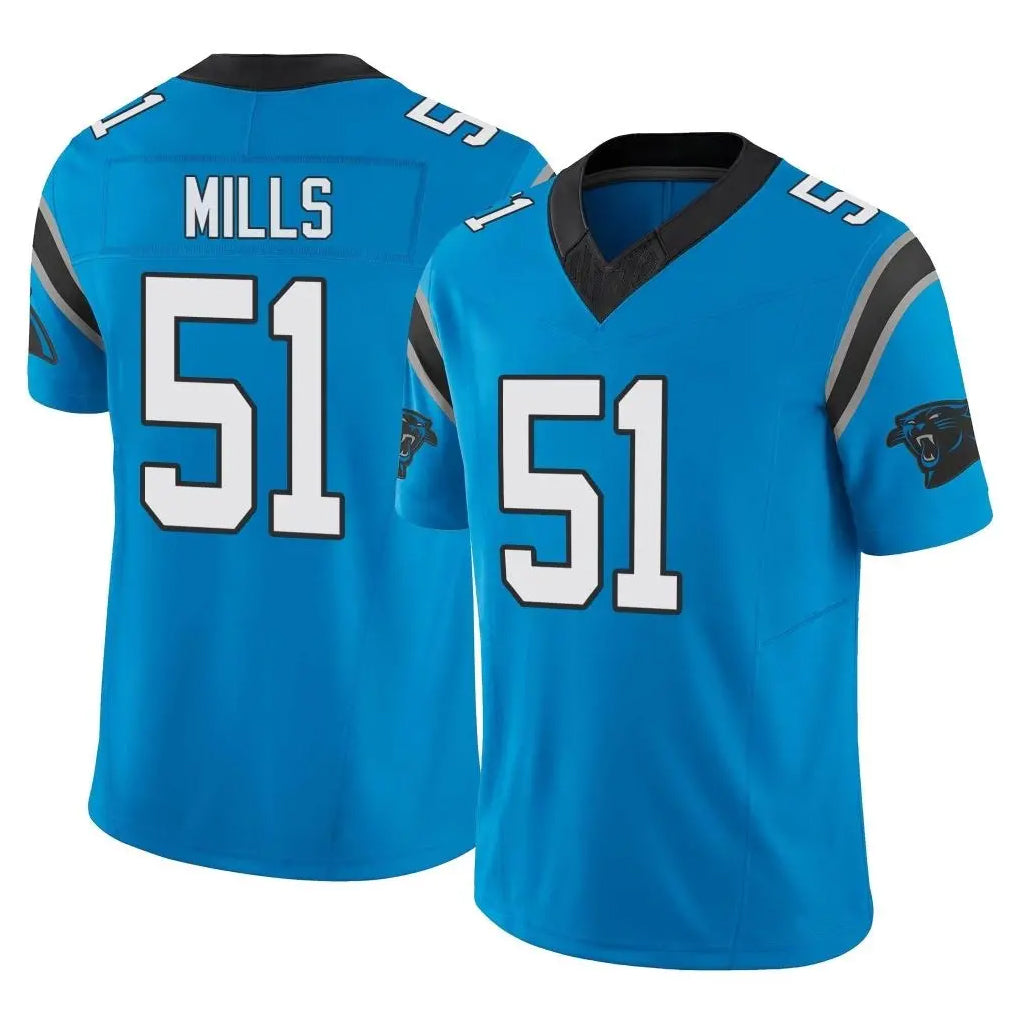 Mdoa C.Panthers #51 Sam Mills Player Blue Vapor F.U.S.E. Limited Home Game Stitched Jerseys