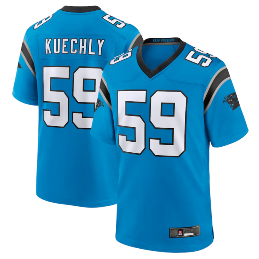 Mdoa C.Panthers #59 Luke Kuechly Blue Retired Player Game Jersey Stitched American Stitched Jerseys