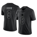 Mdoa C.Panthers #8 Jaycee Horn Player Black Limited Reflective Game Stitched Jerseys