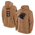 Mdoa C.Panthers #8 Jaycee Horn Player Brown Salute to Service Hoodies Limited Stitched Jerseys