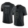Mdoa C.Panthers #9 Bryce Young Player Black Limited Reflective Game Stitched Jerseys