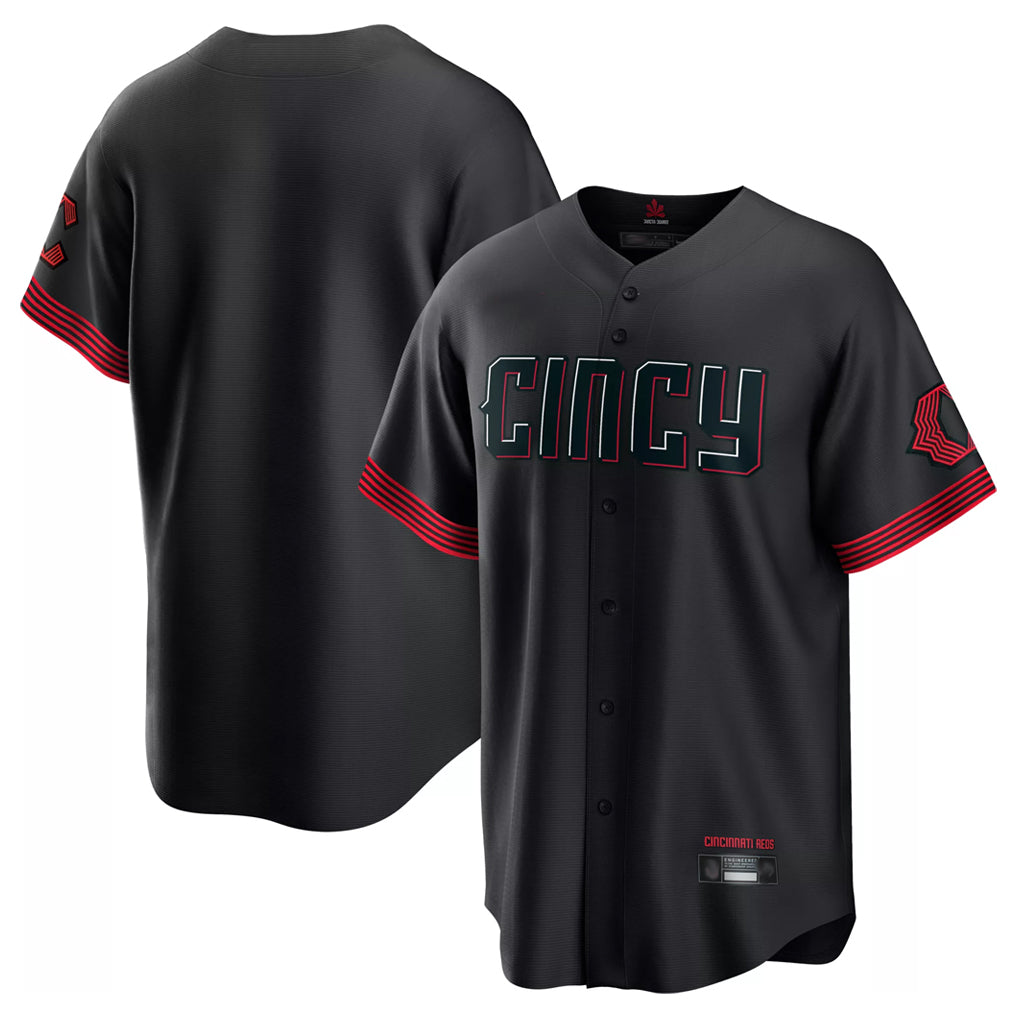 Mdoa C.Reds Black City Connect Home Game Blank Player Stitched Jerseys