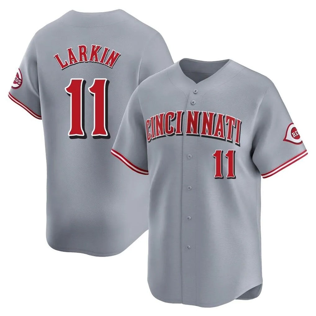 Mdoa C.Reds #11 Barry Larkin Player Gray Home Limited Stitched Jerseys