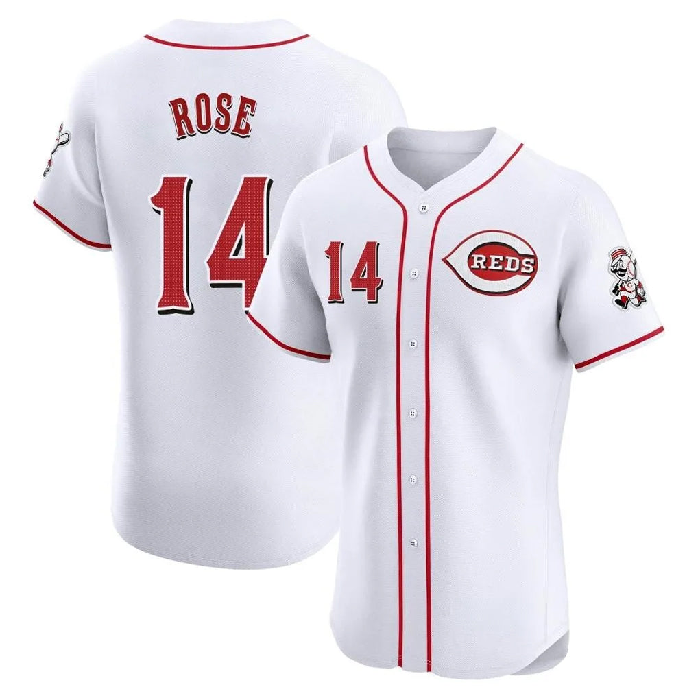 Mdoa C.Reds #14 Pete Rose Player White Limited Elite Home Stitched Jerseys