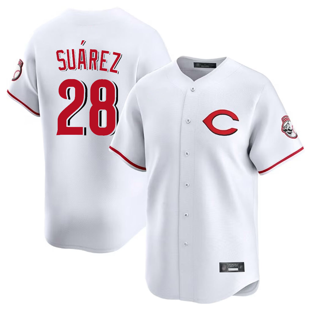 Mdoa C.Reds #28 Eugenio Su¡§¡érez Player White Limited Home Stitched Jerseys