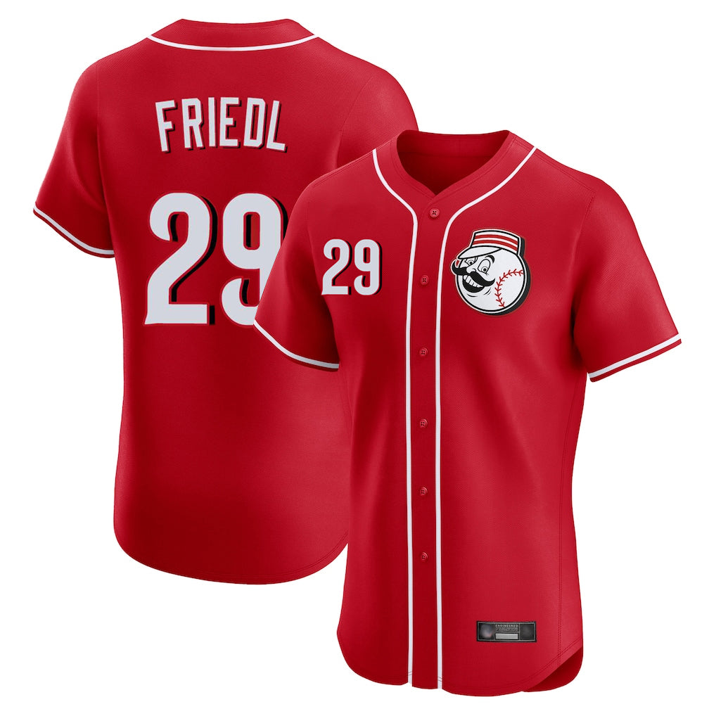 Mdoa C.Reds #29 TJ Friedl Player Red Limited Elite Home Game Stitched Jerseys