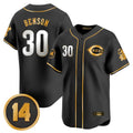 Mdoa C.Reds #30 Ken Griffey Player Black-Gold Vapor Premier Limited Home Stitched Jerseys