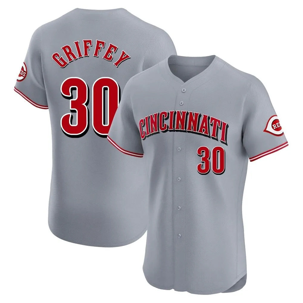 Mdoa C.Reds #30 Ken Griffey Player Gray Limited Elite Home Stitched Jerseys