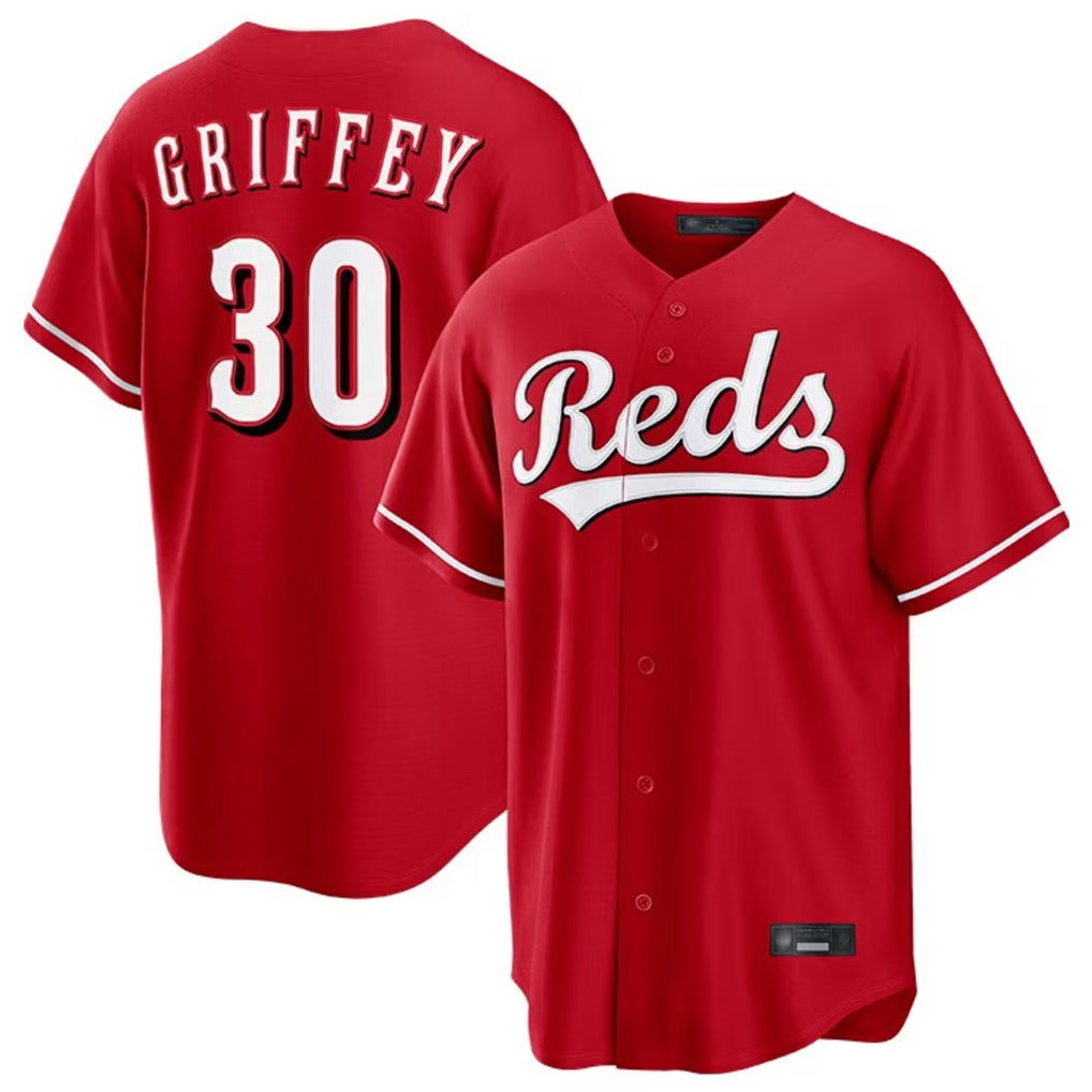 Mdoa C.Reds #30 Ken Griffey Player Red Home Game Stitched Jerseys