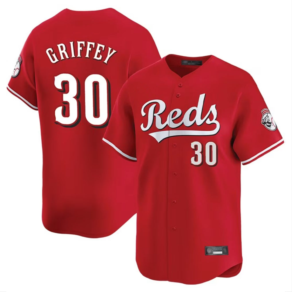 Mdoa C.Reds #30 Ken Griffey Player Red Home Limited Stitched Jerseys