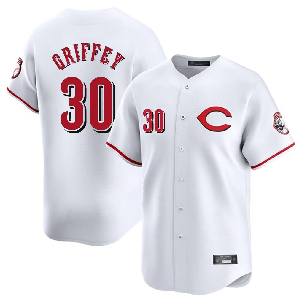 Mdoa C.Reds #30 Ken Griffey Player White Limited Home Stitched Jerseys