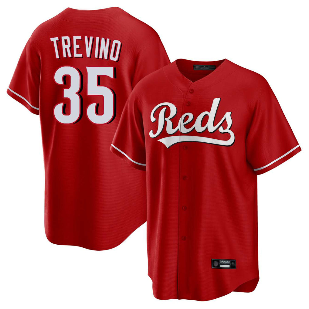 Mdoa C.Reds #35 Jose Trevino Player Red Home Game Stitched Jerseys