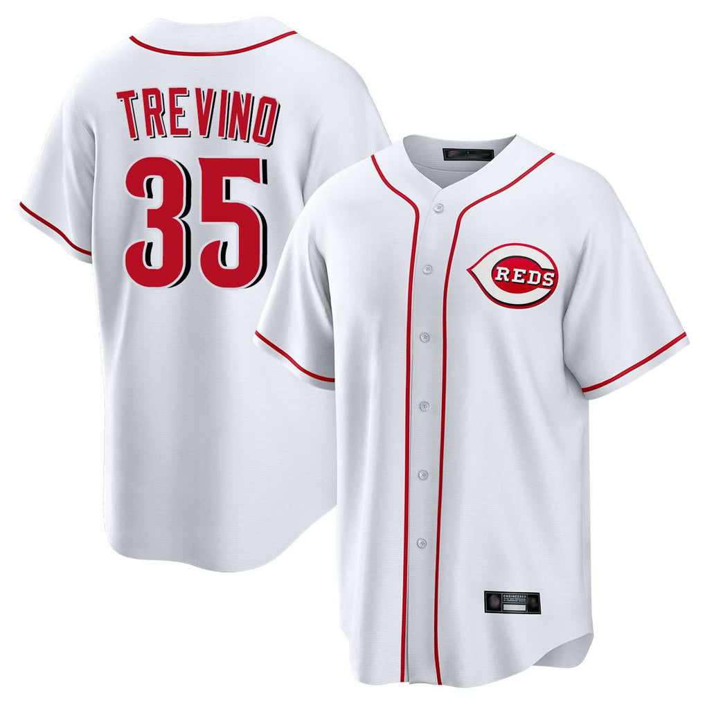 Mdoa C.Reds #35 Jose Trevino Player White Game Home Stitched Jerseys