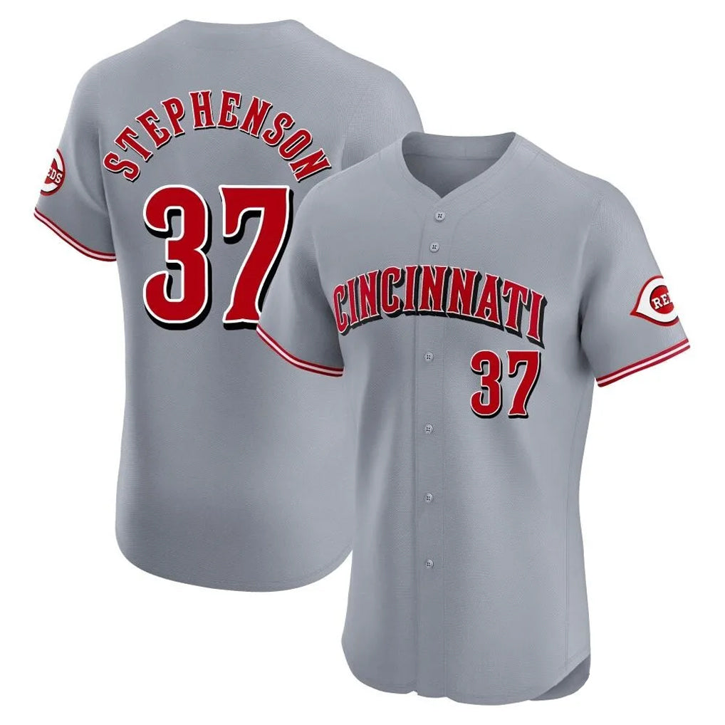 Mdoa C.Reds #37 Tyler Stephenson Player Gray Limited Elite Home Stitched Jerseys