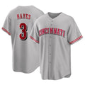 Mdoa C.Reds #3 Ke'Bryan Hayes Player Gray Home Game Stitched Jerseys