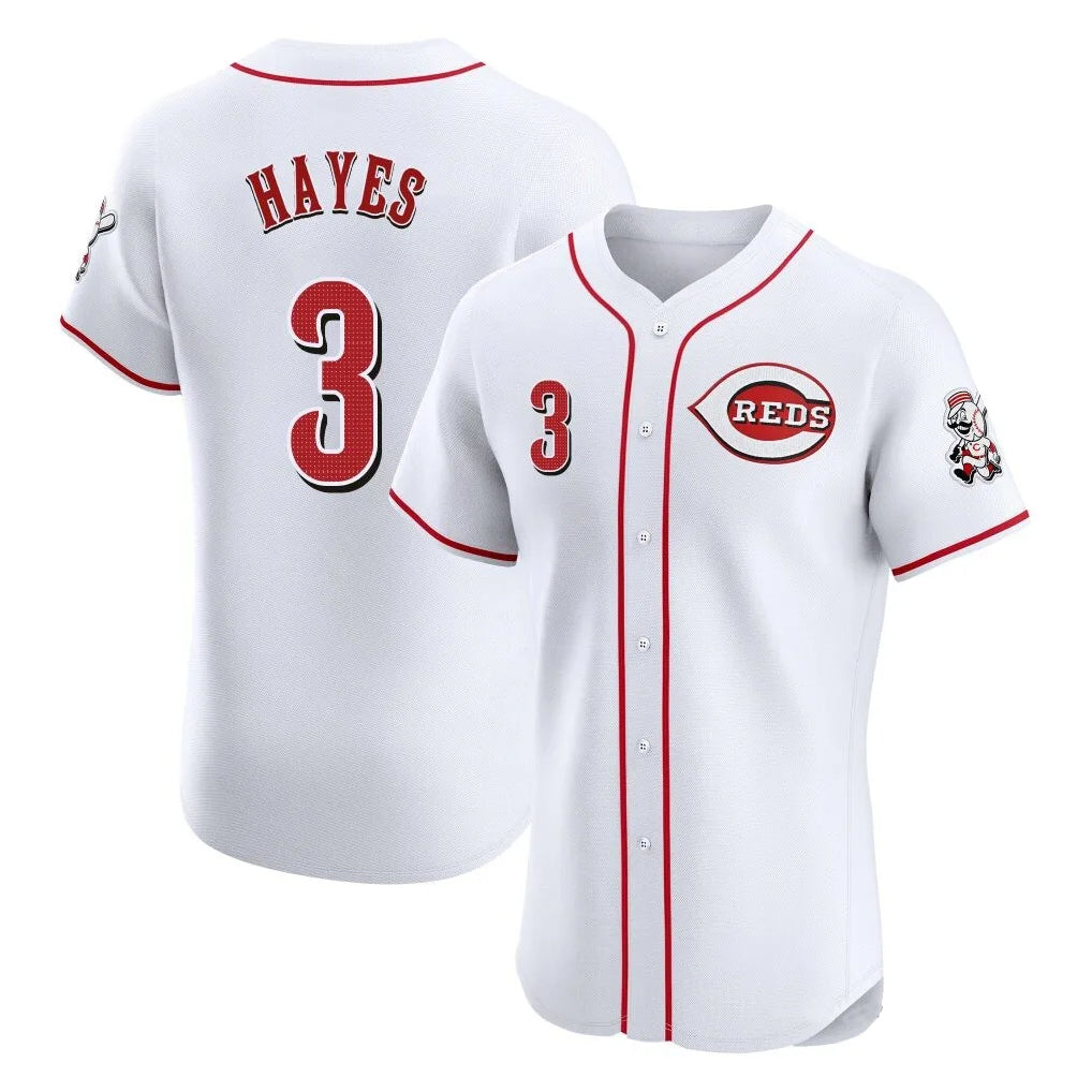 Mdoa C.Reds #3 Ke'Bryan Hayes Player White Limited Elite Home Stitched Jerseys