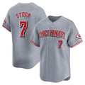 Mdoa C.Reds #7 Spencer Steer Player Gray Home Limited Stitched Jerseys