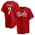 Mdoa C.Reds #7 Spencer Steer Player Red Home Game Stitched Jerseys