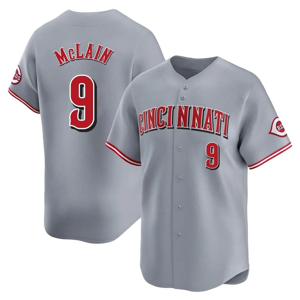Mdoa C.Reds #9 Matt McLain Player Gray Home Limited Stitched Jerseys