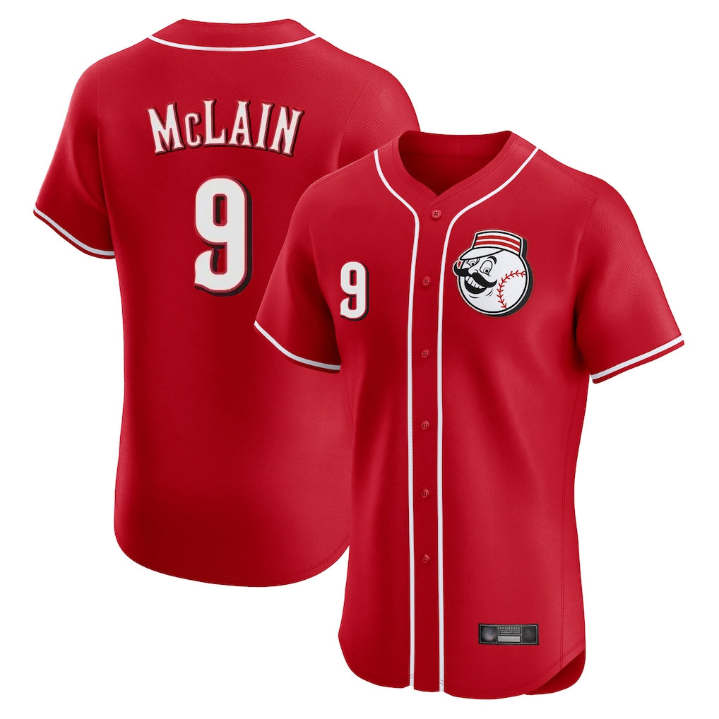 Mdoa C.Reds #9 Matt McLain Player Red Limited Elite Home Game Stitched Jerseys