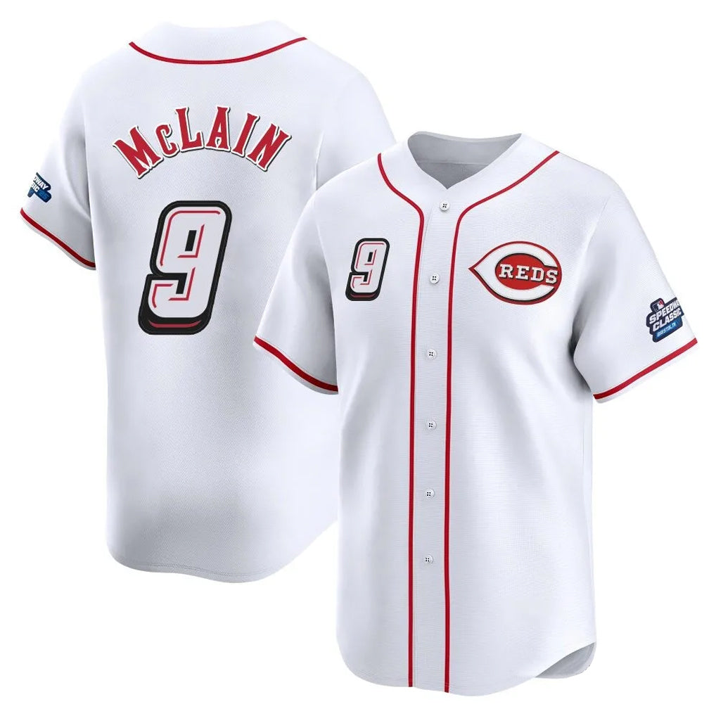 Mdoa C.Reds #9 Matt McLain Player White Speedway Classic Home Limited Stitched Jerseys