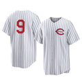 Mdoa C.Reds #9 Matt McLain Player White Stripe Field of Dreams Game Home Stitched Jerseys