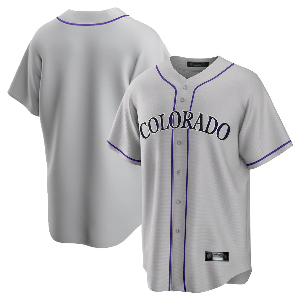 Mdoa C.Rockies Gray Game Home Blank Player Stitched Jerseys