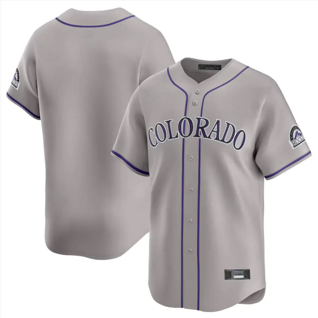 Mdoa C.Rockies Gray Limited Home Blank Player Stitched Jerseys