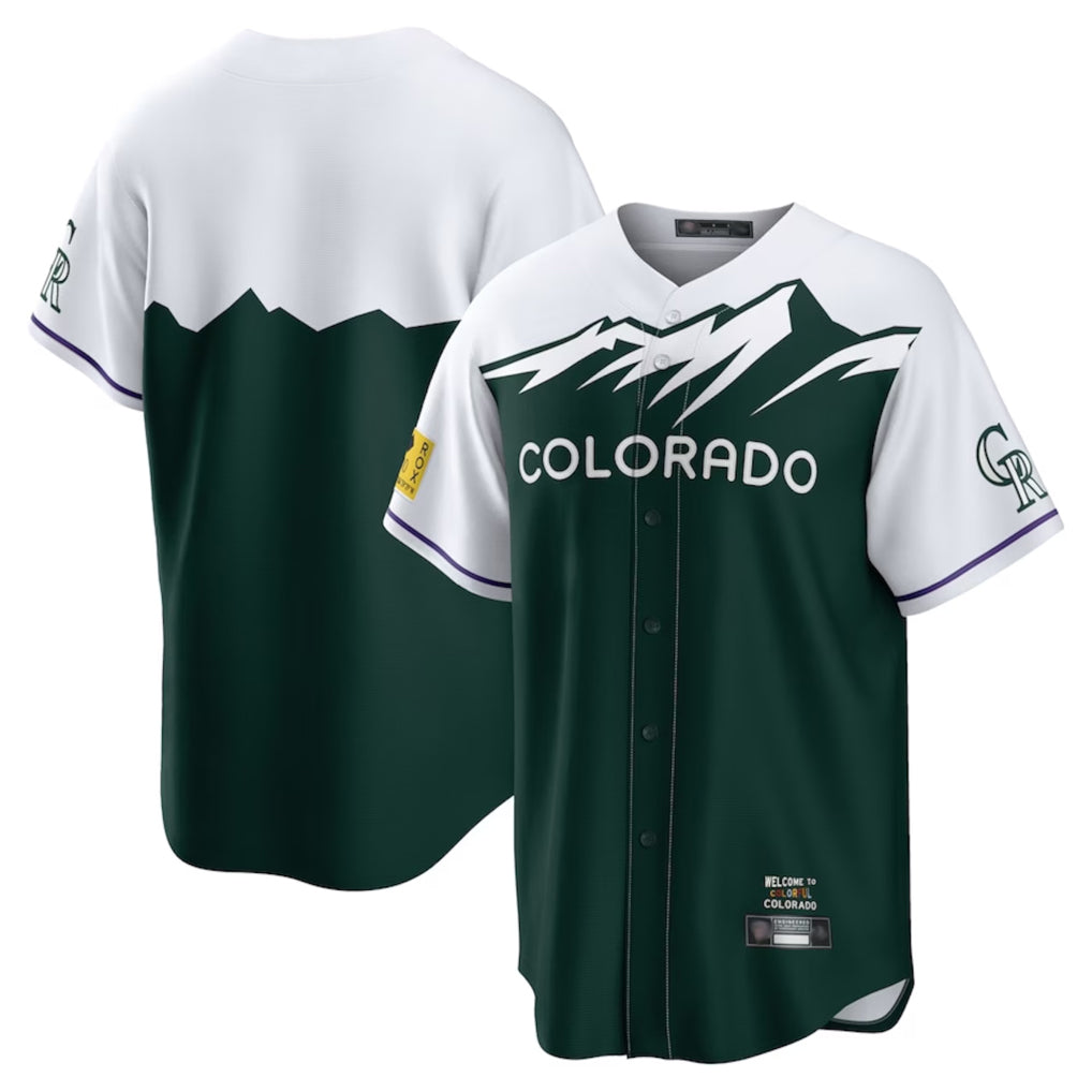 Mdoa C.Rockies Green City Connect Home Game Blank Player Stitched Jerseys