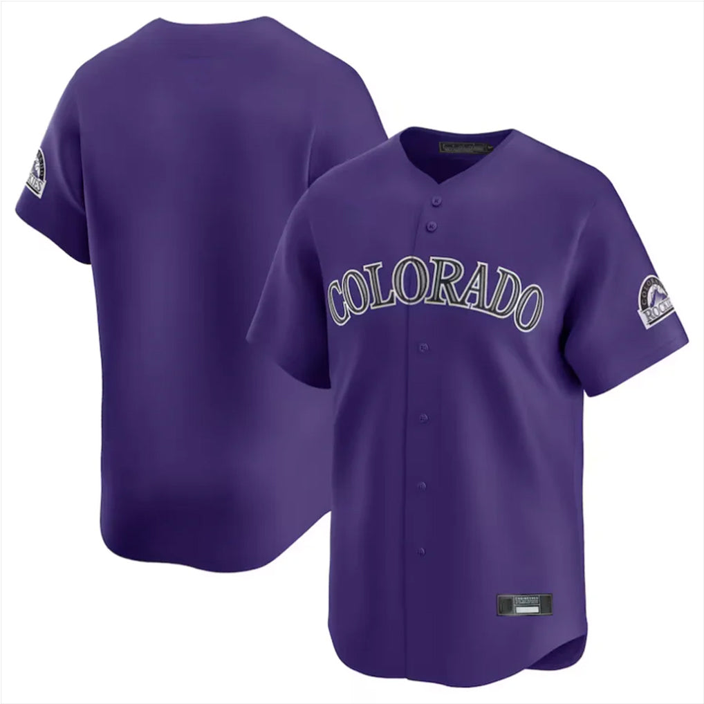 Mdoa C.Rockies Purple Limited Home Blank Player Stitched Jerseys