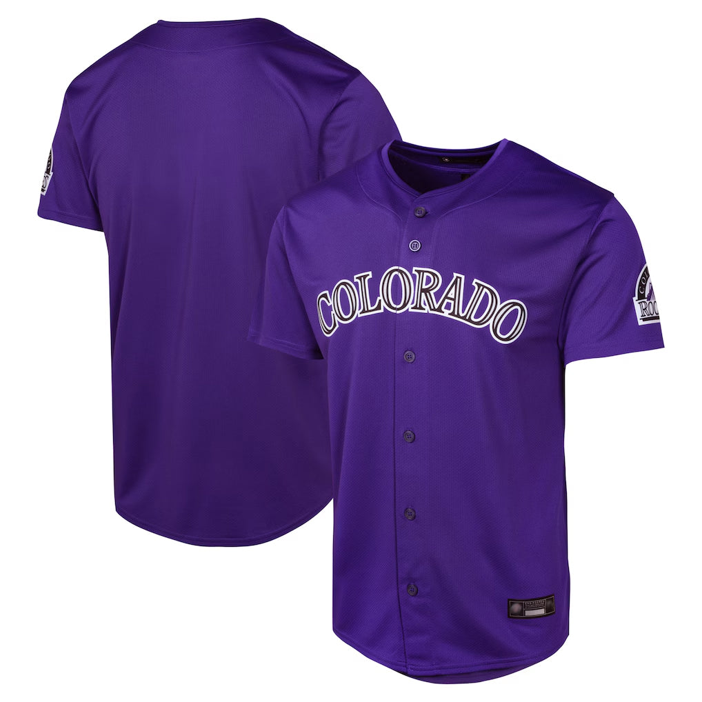 Mdoa C.Rockies Purple Limited Home Game Blank Player Stitched Jerseys