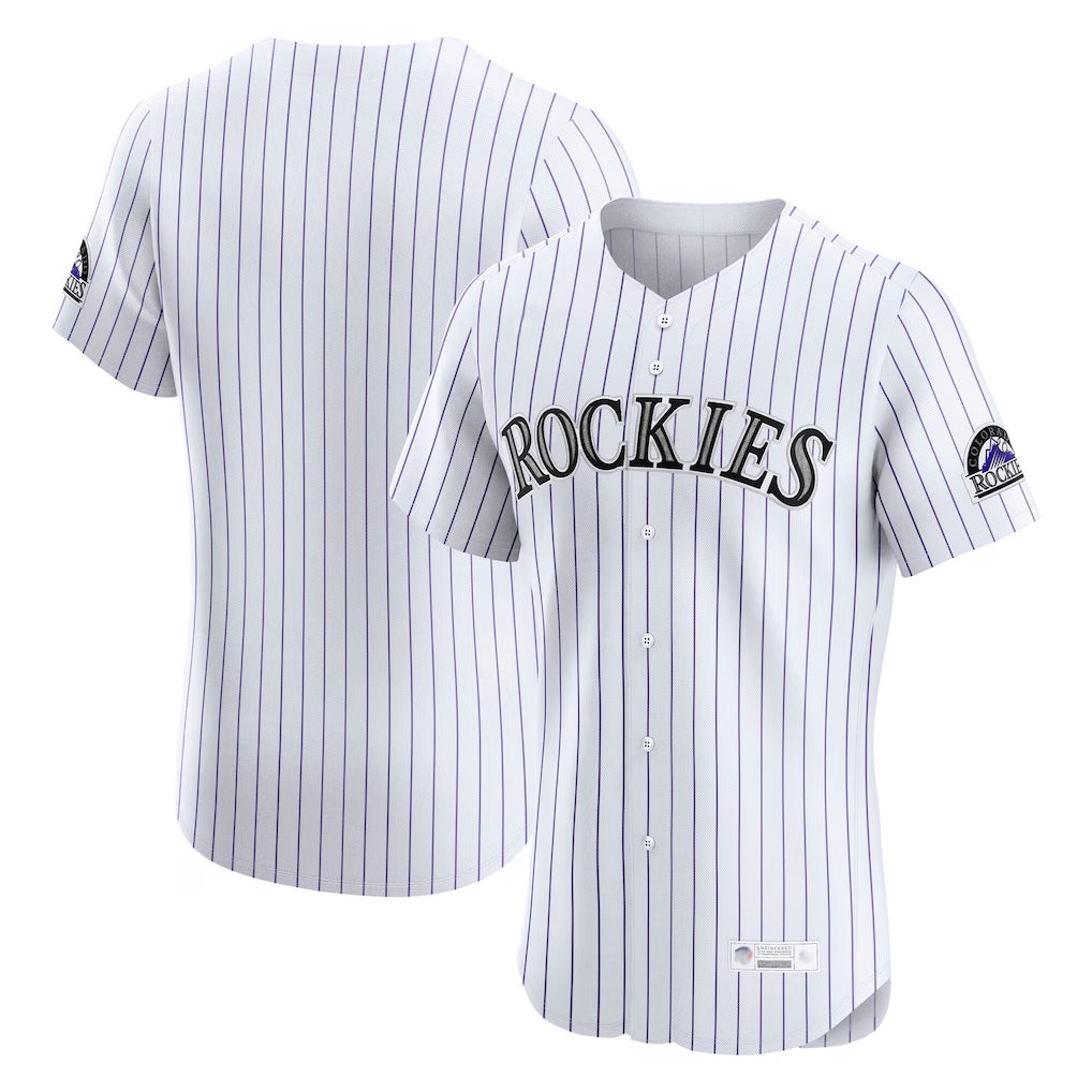 Mdoa C.Rockies White Limited Elite Home Blank Player Stitched Jerseys