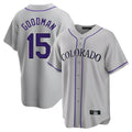Mdoa C.Rockies #15 Hunter Goodman Player Gray Game Home Stitched Jerseys
