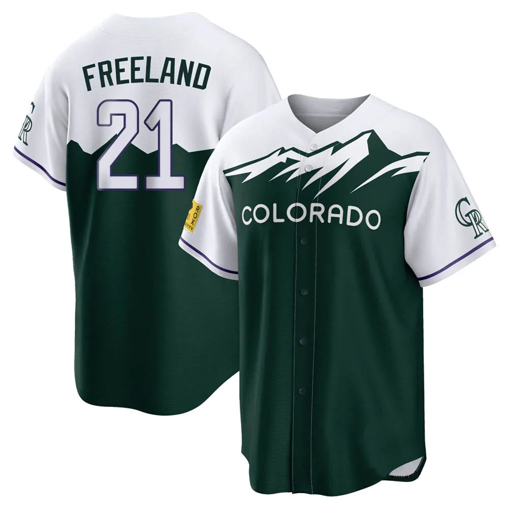 Mdoa C.Rockies #21 Kyle Freeland Player Green City Connect Home Game Stitched Jerseys