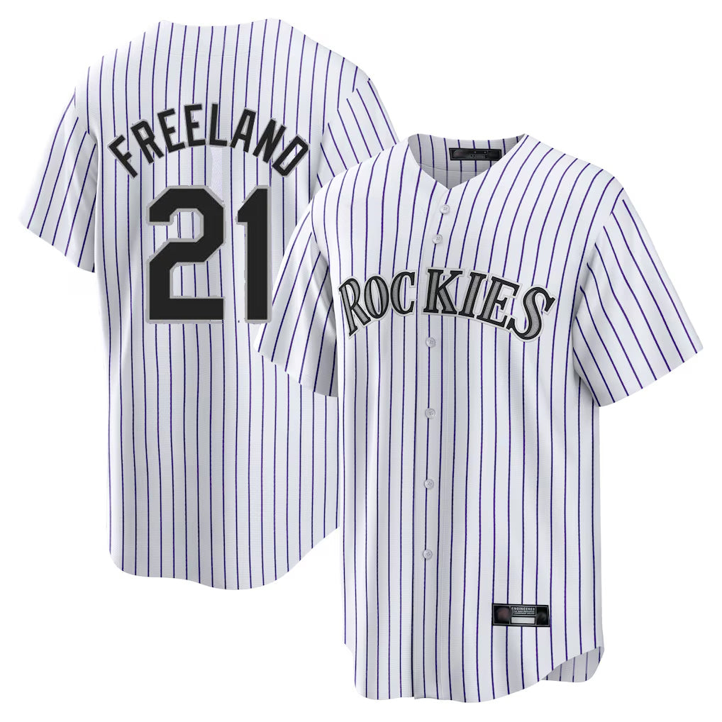 Mdoa C.Rockies #21 Kyle Freeland Player White Game Home Stitched Jerseys