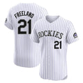 Mdoa C.Rockies #21 Kyle Freeland Player White Limited Elite Home Stitched Jerseys