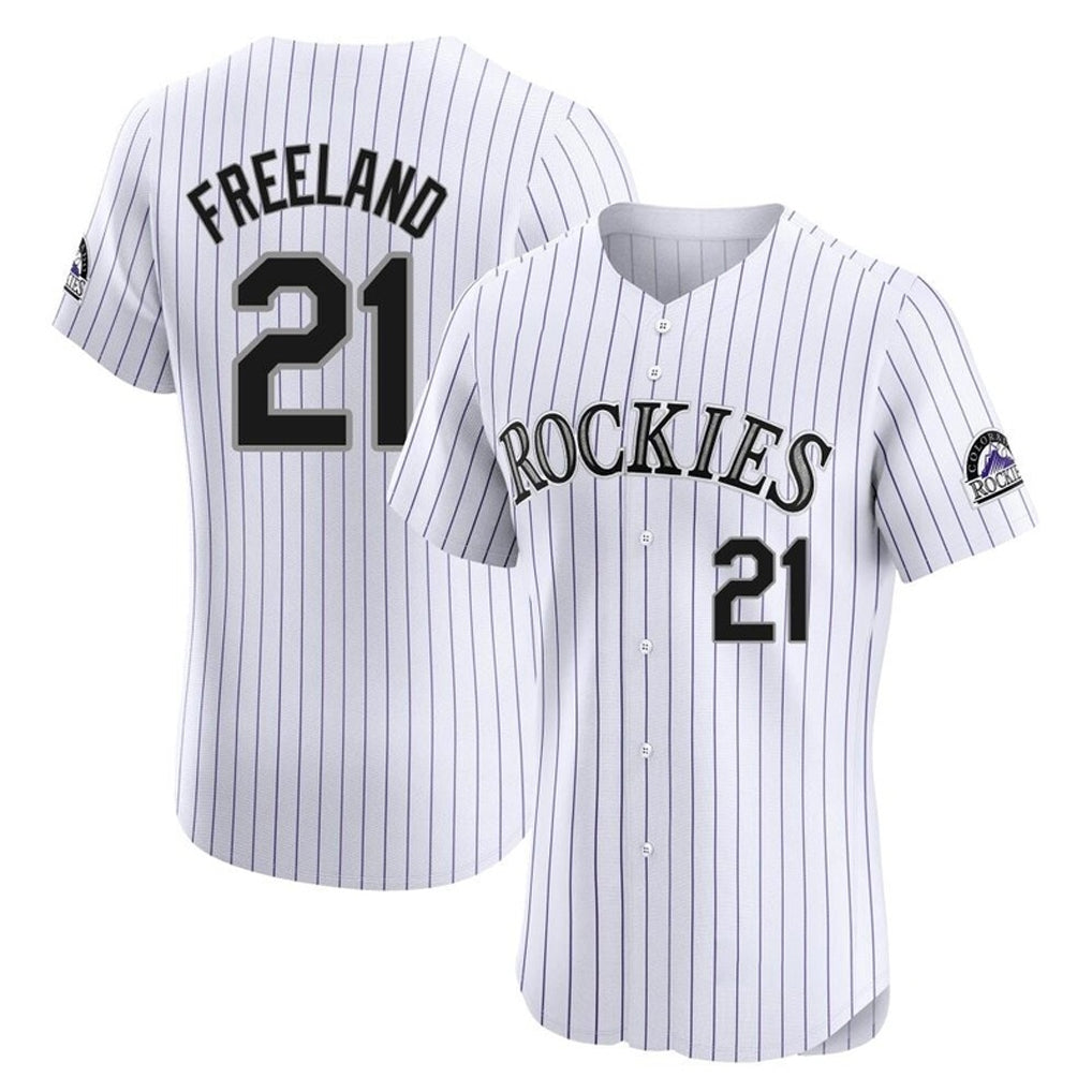 Mdoa C.Rockies #21 Kyle Freeland Player White Limited Elite Home Stitched Jerseys