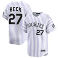 Mdoa C.Rockies #27 Jordan Beck Player White Limited Home Stitched Jersey