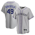 Mdoa C.Rockies #49 Antonio Senzatela Player Gray Game Home Stitched Jerseys